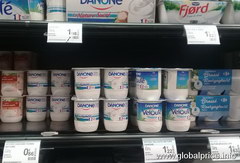 Цены на продукты питания в Париже, Еще йогурты в супермаркете